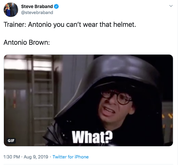 Helmet Stalker on X: Raiders WR Antonio Brown has notified the