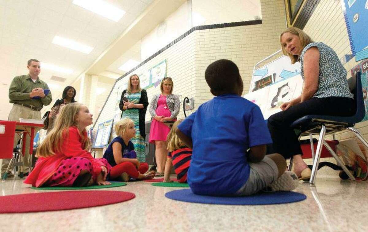 School districts in Montgomery County have been busy preparing for the first day of school, but with the opening of campus doors next week they’ve also been preparing to adopt several mandates passed down by House Bill 3 from the state— one of which is the requirement to offer full-day prekindergarten. Here, teachers observe a Conroe ISD training at an orientation seminar.