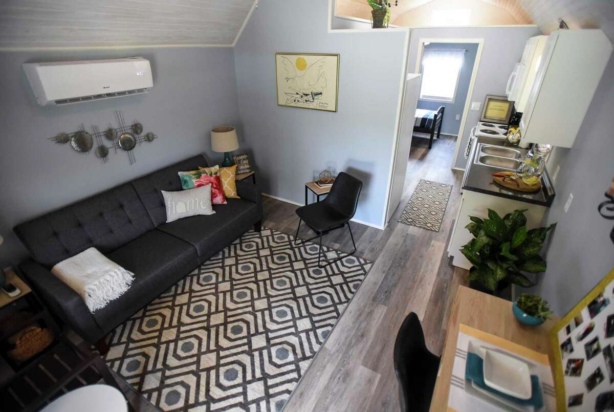 Texas town Kirbyville completes first tiny house in homeless village