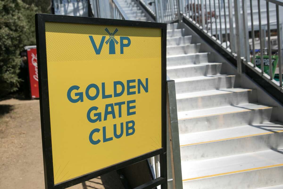 The staircase to the VIP Golden Gate Club at Outside Lands in Golden Gate Park in San Francisco, Calif. on August 9, 2019.