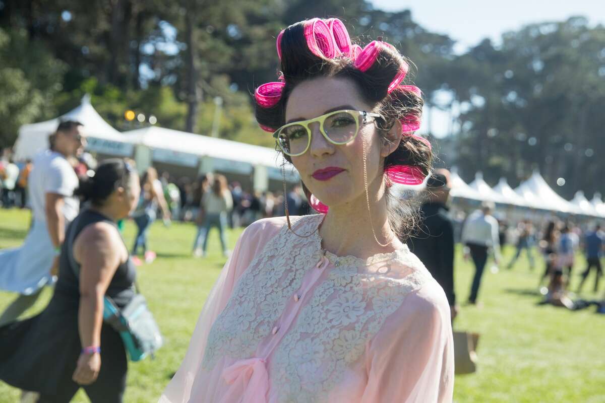 Festivalgoers show off their fashion at the 2019 Outside Lands in Golden Gate Park in San Francisco, Calif. on August 9, 2019.