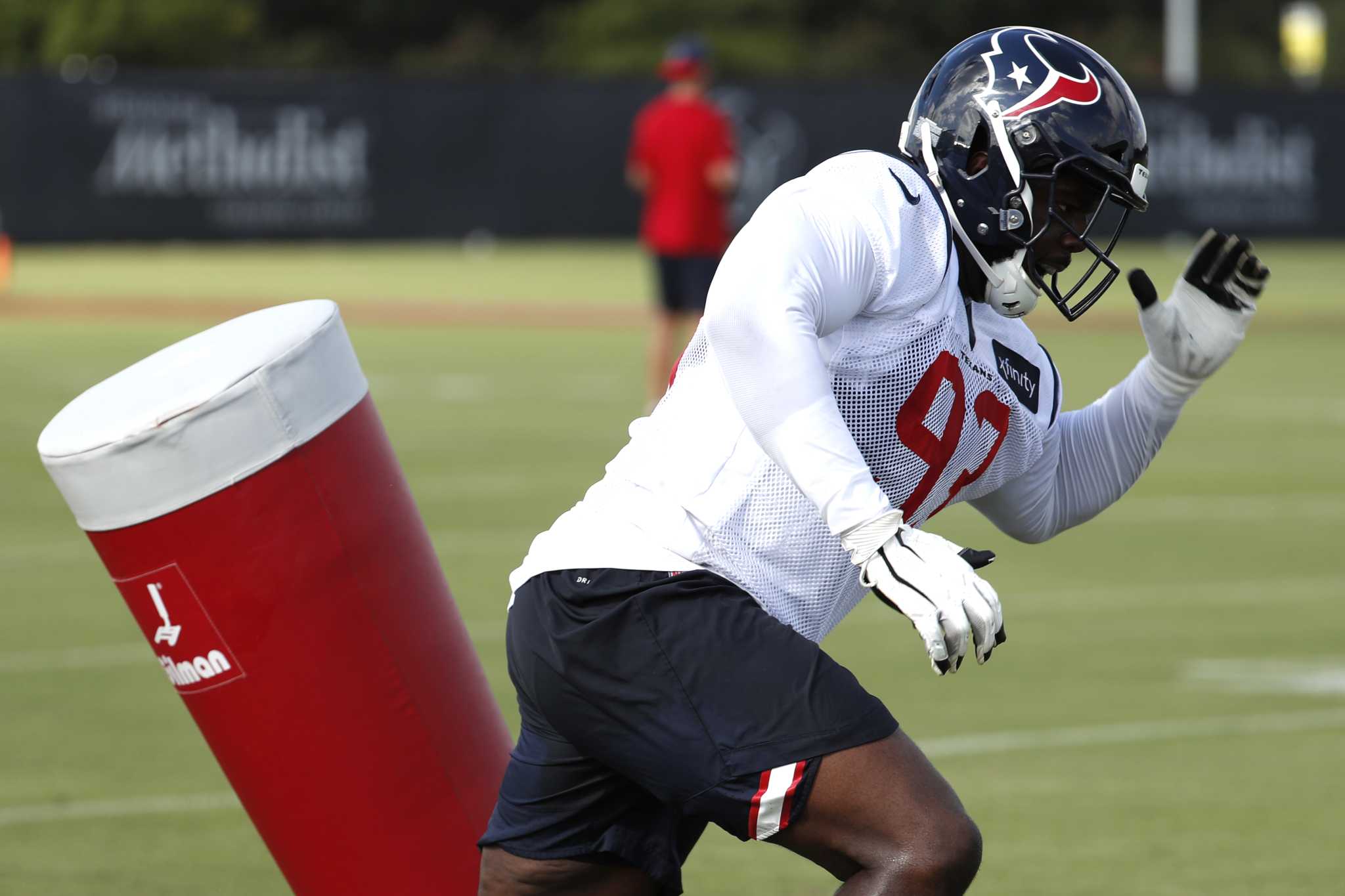 Houston Texans defensive back Xavier Crawford (28) and defensive