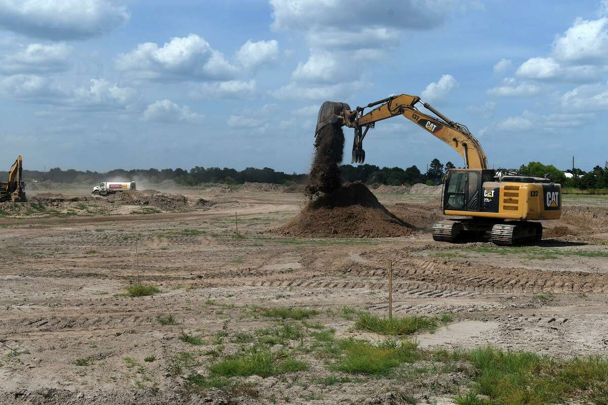 Construction continues on the site of the Tomball ISD new elementary school, new junior high school and new athletic facility at the location near the intersection of the Grand Parkway and Cypress-Rosehill Road on August 9, 2019.
