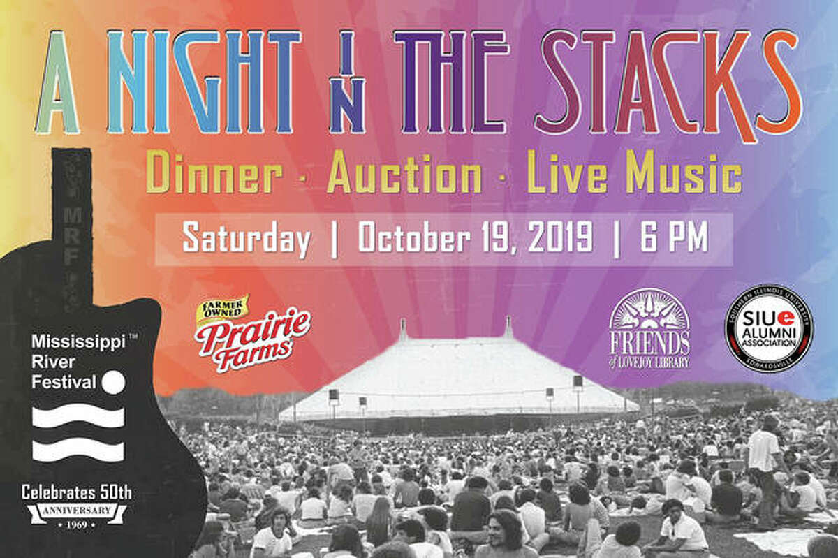 The annual “Night in the Stacks” fundraiser on Oct. 19 at SIUE’s Lovejoy Library will celebrate the 50th anniversary of the Mississippi River Festival.