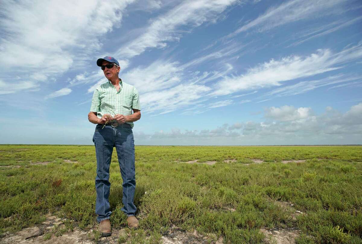 Herff Cornelius talks about his family’s land Tuesday, July 16, 2019, in Sargent. He hopes the new Texas Coastal Exchange program will help to protect the land for future generations.
