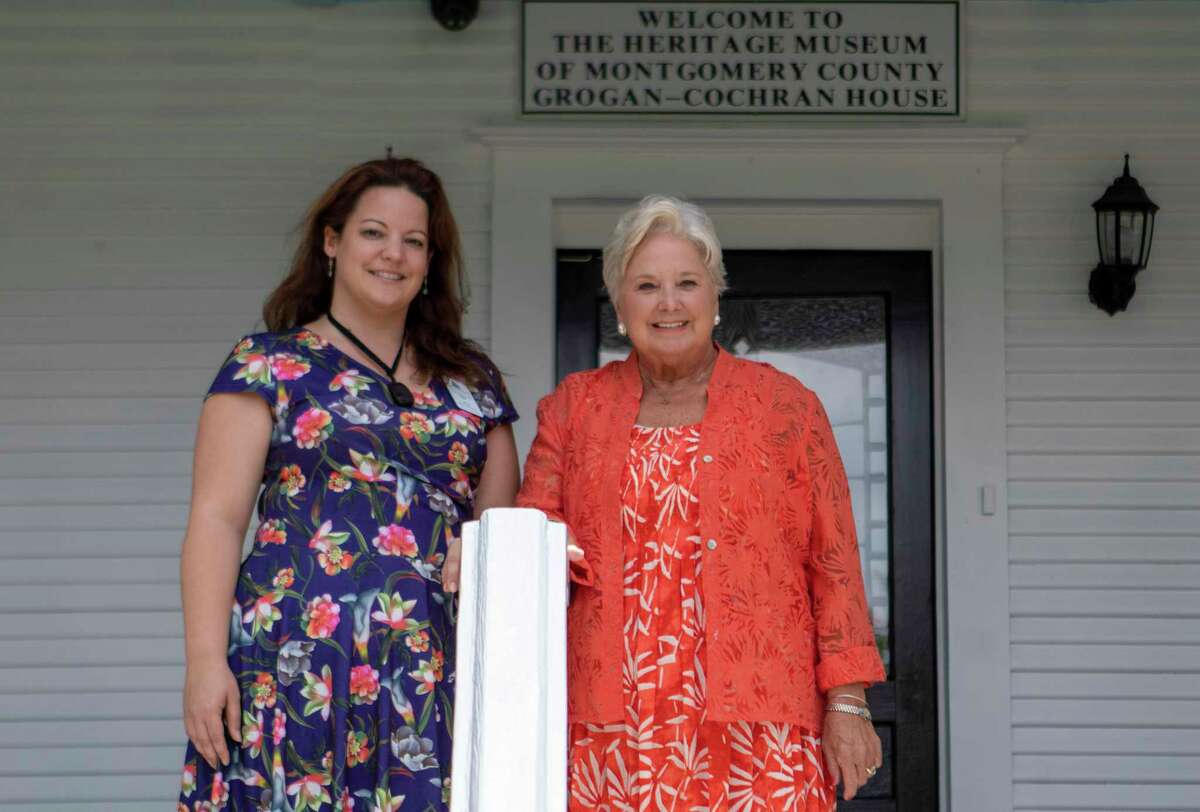 Retiring executive director Sally Copley, right, and incoming executive director Joy Montgomery stand beside each other Wednesday, August 7, 2019 at The Heritage Museum of Montgomery County in Conroe.