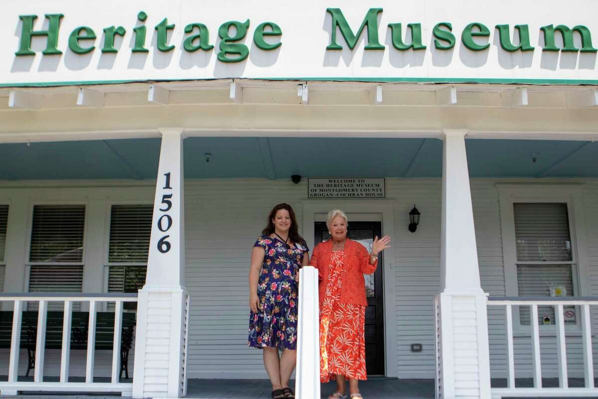 Retiring executive director Sally Copley, right, and incoming executive director Joy Montgomery stand beside each other Wednesday, August 7, 2019 at The Heritage Museum of Montgomery County in Conroe.