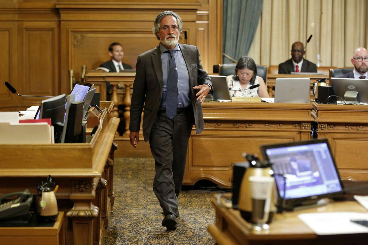 Supervisor Aaron Peskin during a board meeting on Tuesday, June 4, 2019, in San Francisco, Calif. The Board of Supervisors voted to shut down juvenile hall by the end of 2021.