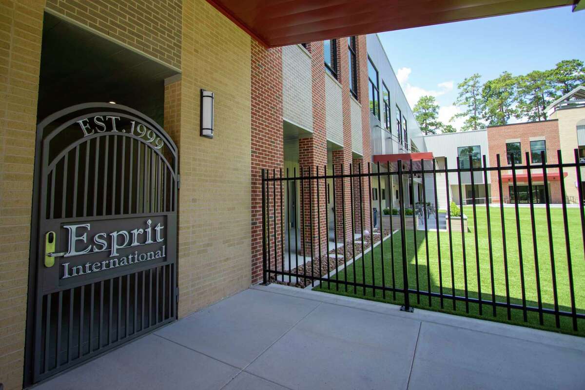 The entrance to Esprit International School is seen Tuesday, August 13, 2019 in The Woodlands.