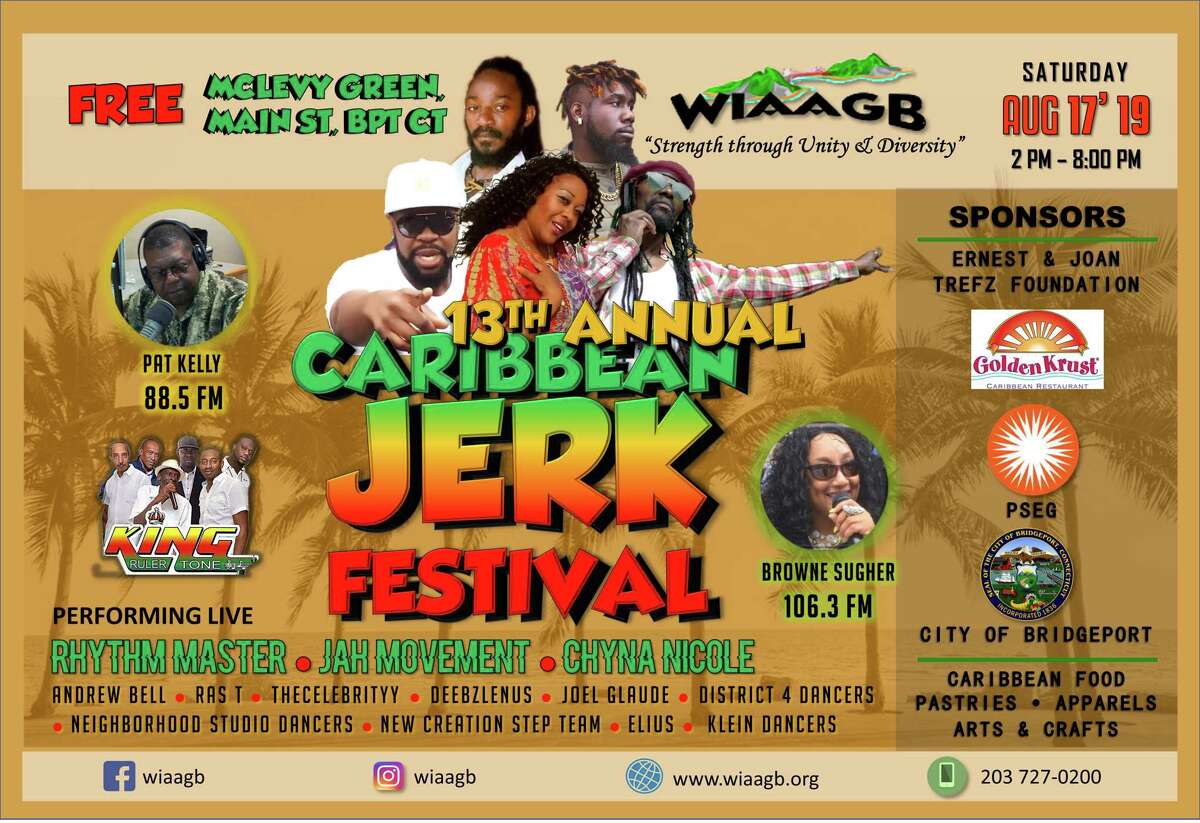 The 13th Annual Caribbean Jerk Fest is planned from 2 p.m. to 8 p.m. at McLevy Green on Saturday, Aug. 17, 2019.