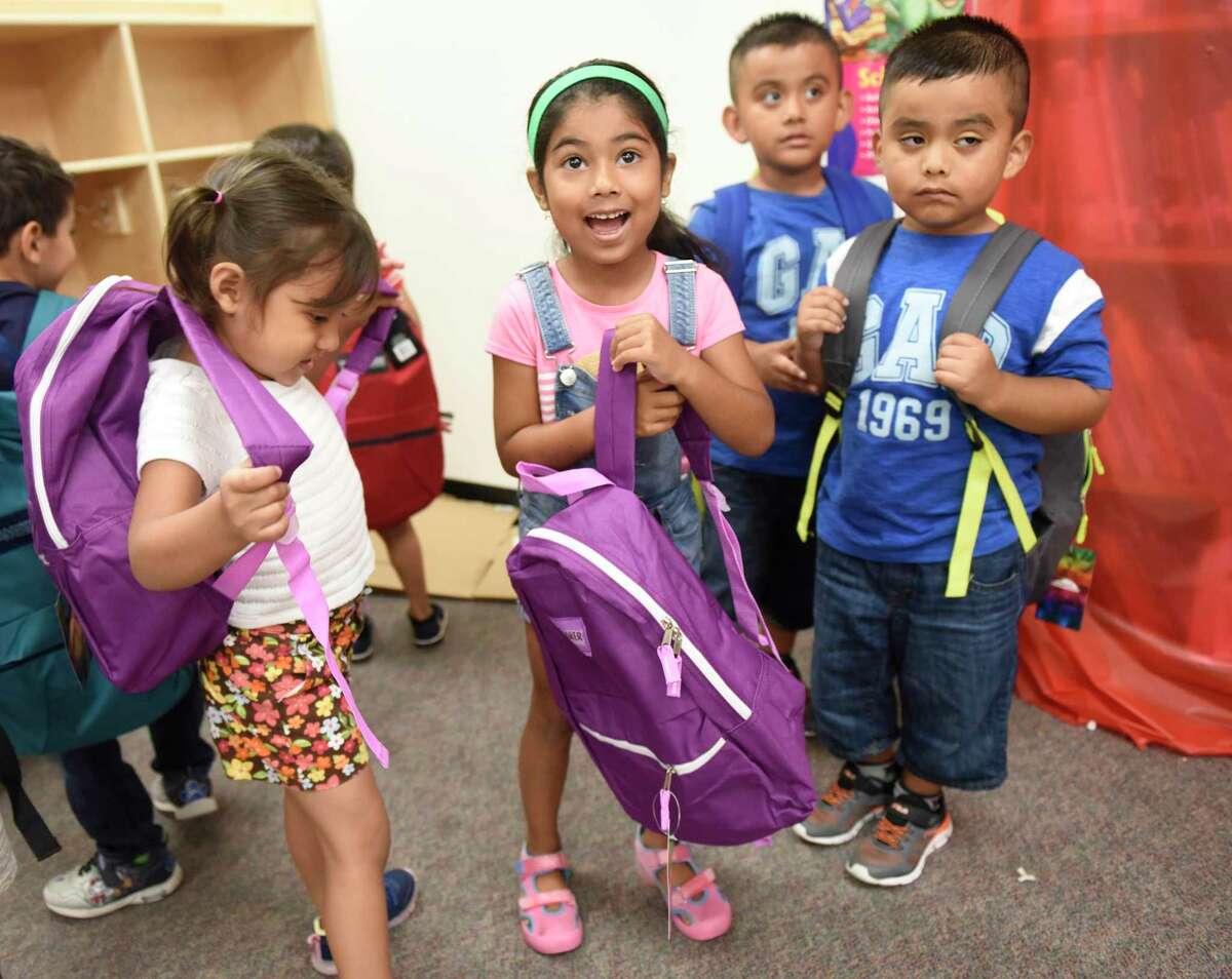 Allstate donates backpacks of supplies to Stamford kindergartners
