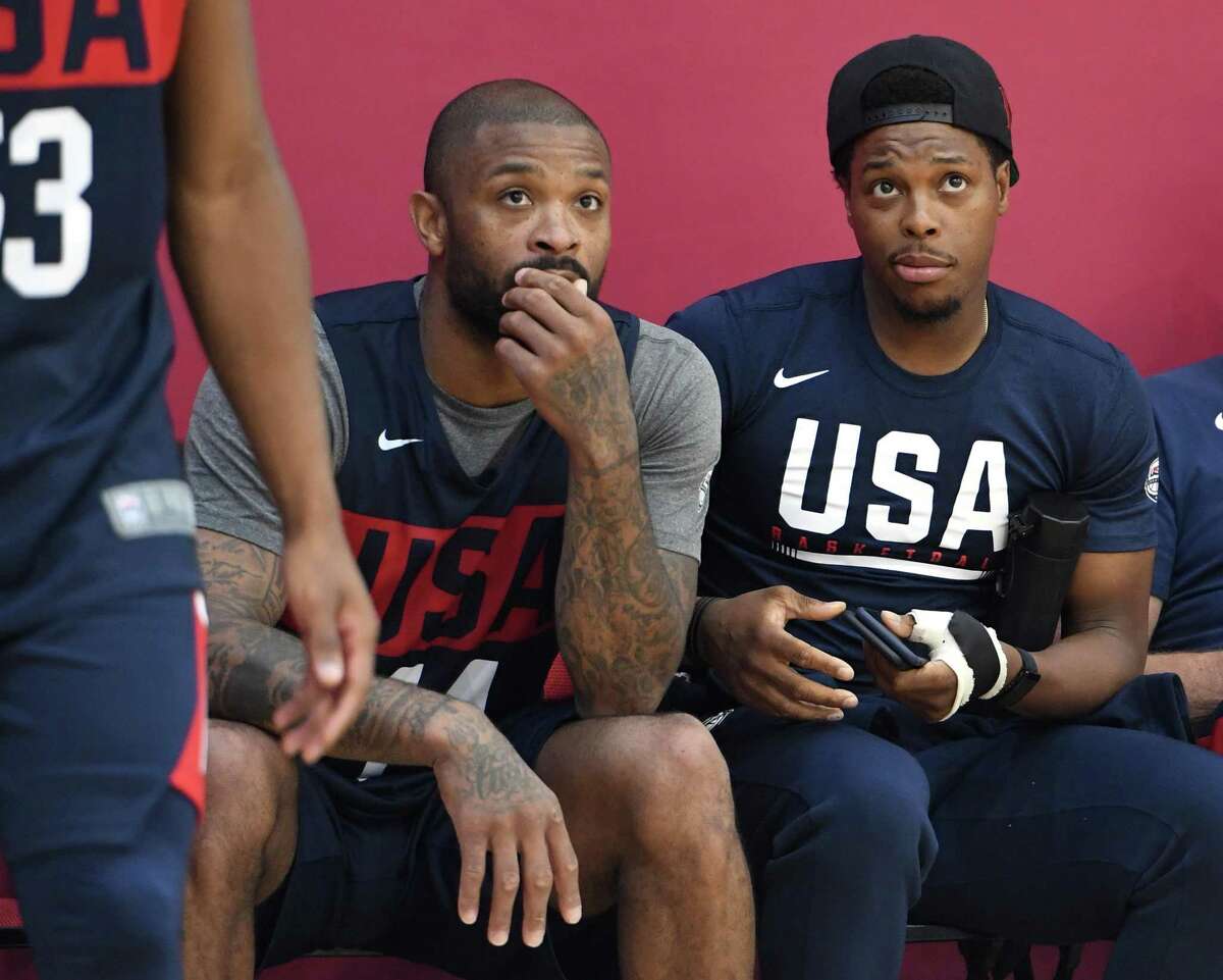 P.J. Tucker, watching practice last week in Las Vegas with Kyle Lowry, brings a different set of skills and experience to Team USA.