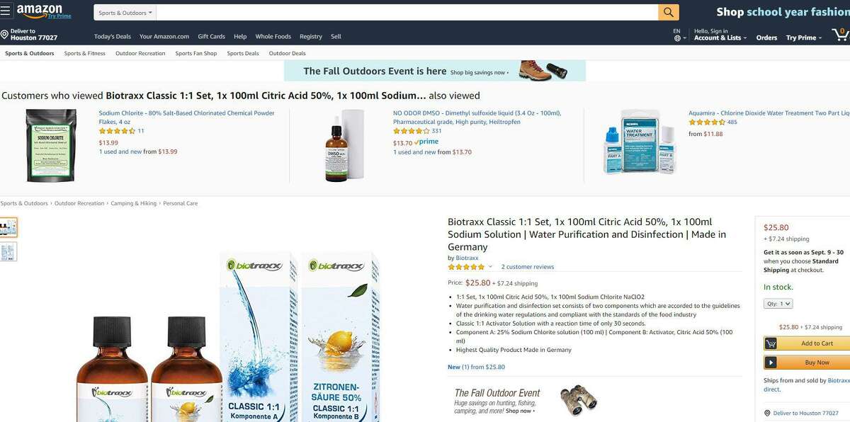 As of Aug. 15, 2019, Walmart and Amazon were selling products that were known by the U.S. Food and Drug Administration to make people sick. They were marketed as 'miracle mineral solution,' MMS or water purification solutions.