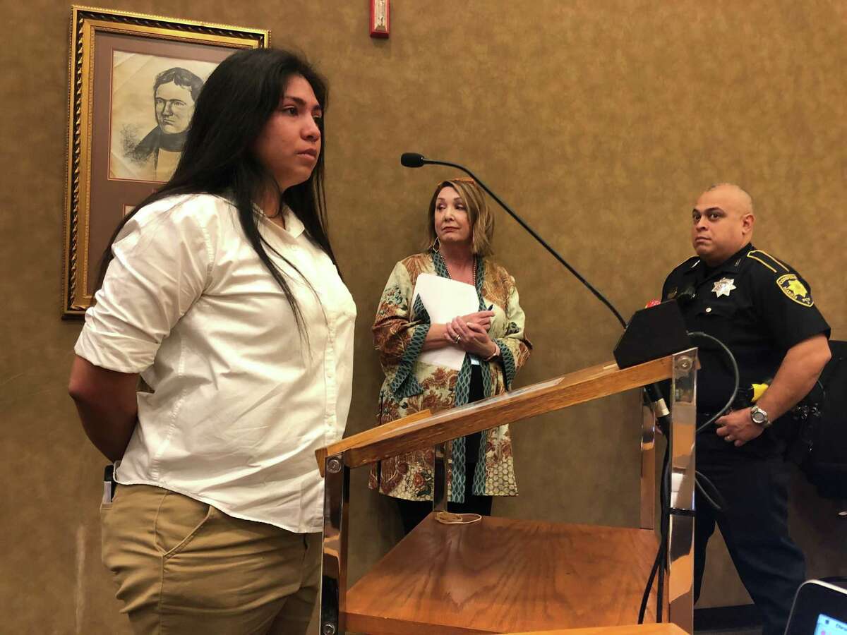 Harris County Commissioners Court honored Veronika Alvarez, who saved a drowning child off Sylvan Beach last week, with a resolution at its Aug. 13 meeting.