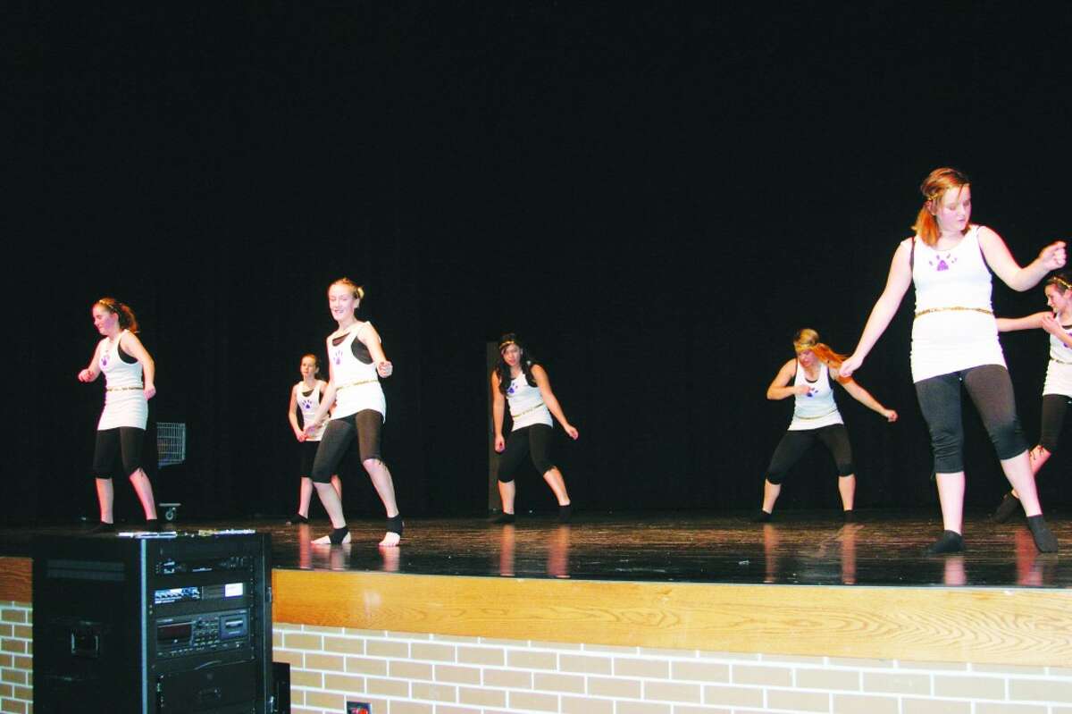 Talent Dance Crew: The Frankfort Dance Crew, in it’s first talent show at the school, shows off for the crowd. (Photos/Bryan Warrick)