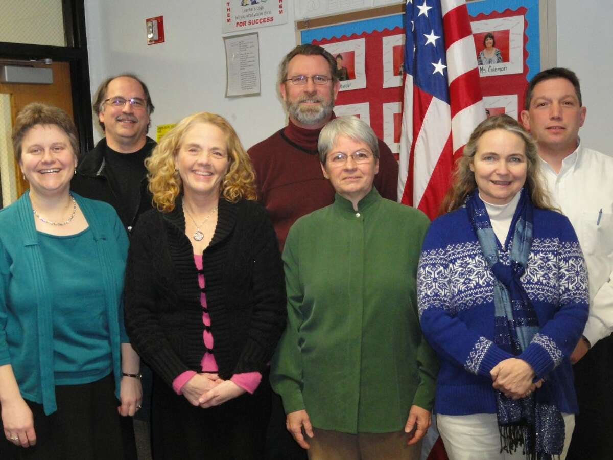 2013 Appointed Officers: President-Katherine Ross; Vice-President-Tom Stapleton; Secretary-Mark Weaver and Treasurer-Lorraine Nordbeck. Also included in the picture are Trustees Doug Taylor, Lori Cota and Pam Schneider.