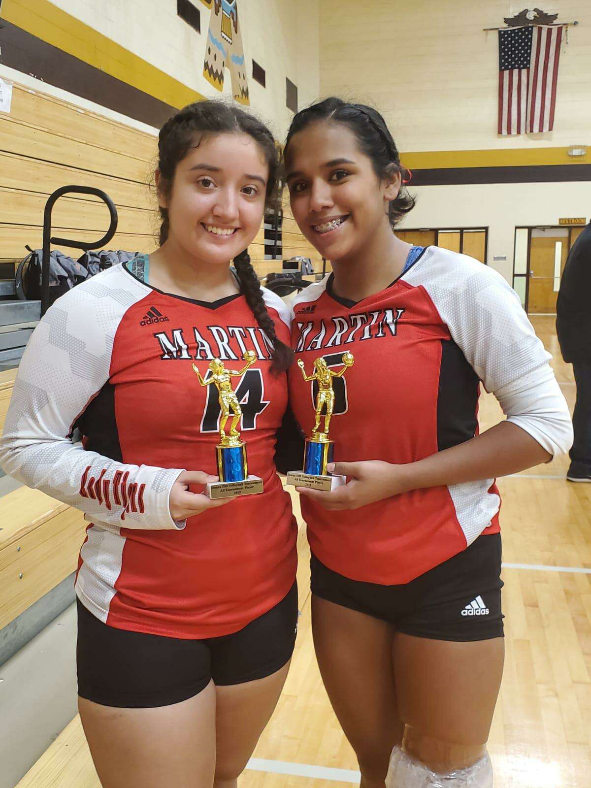 Irma Cortez, Alexa Flores and Martin took third place in pool play Thursday as the Lady Tigers advanced to the silver bracket at the Sinton tournament.