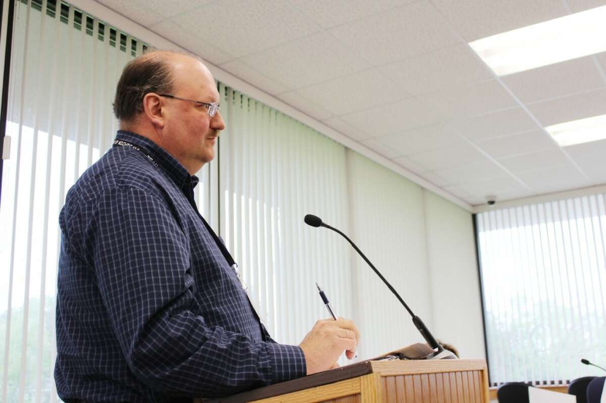 UPDATING INFRASTRUCTURE: Douglas Durand, executive director for the Council on Aging, requested around $12,000 in funds from the Sears Estate to update antiquated phone systems and databases at The Gathering Place. (Photo/Colin Merry)