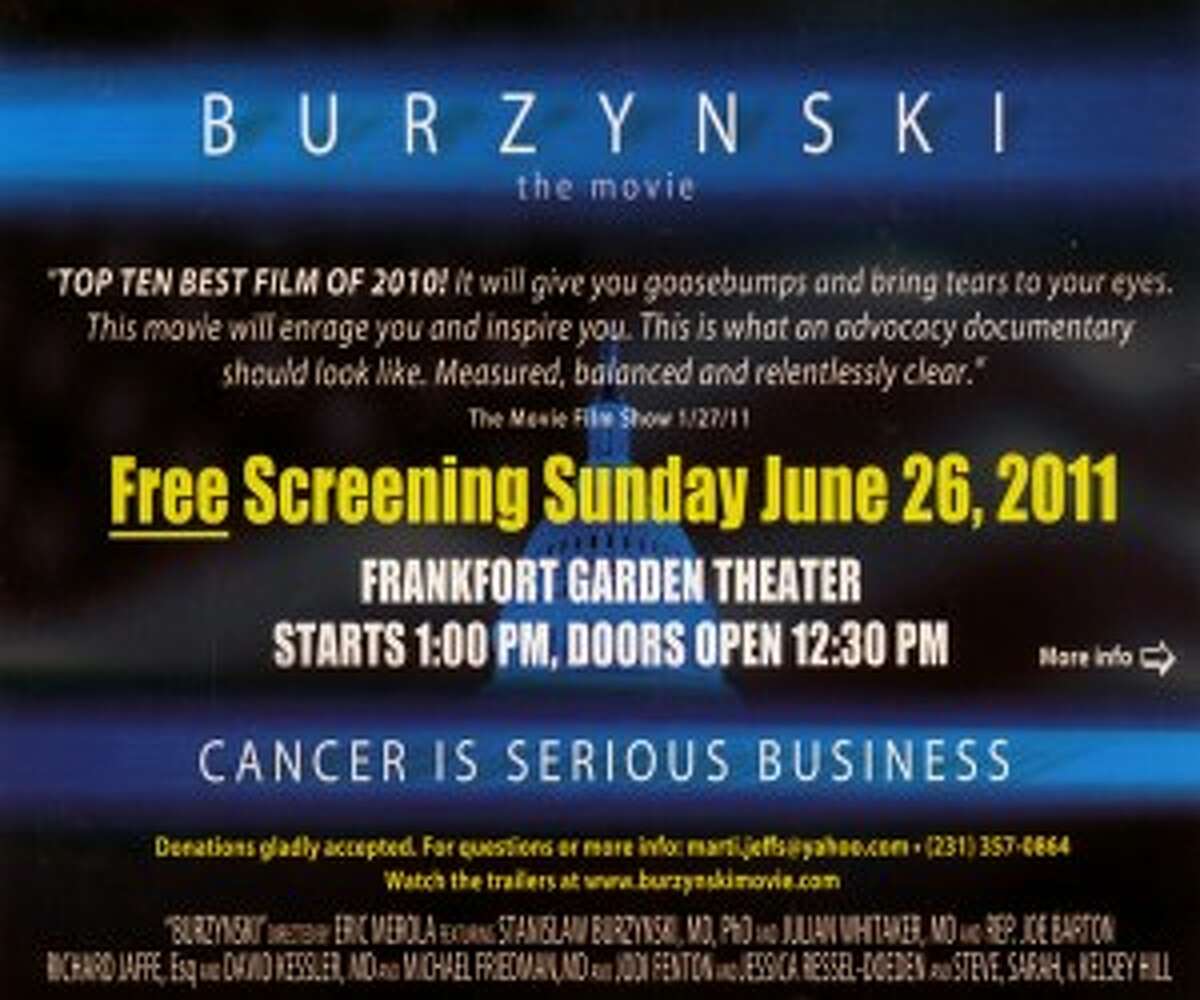 Burzynski The Movie to be shown at The Garden