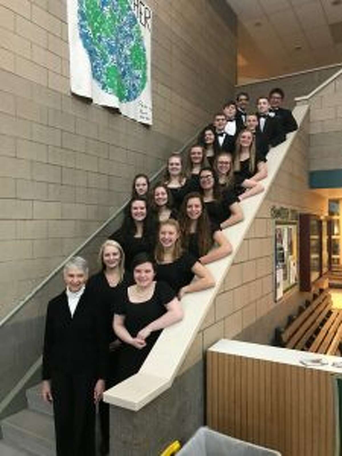 Benzie Central’s chamber choir received a Superior rating (I) for their performance at District Solo and Ensemble Festival on Feb. 18. (Courtesy photo)
