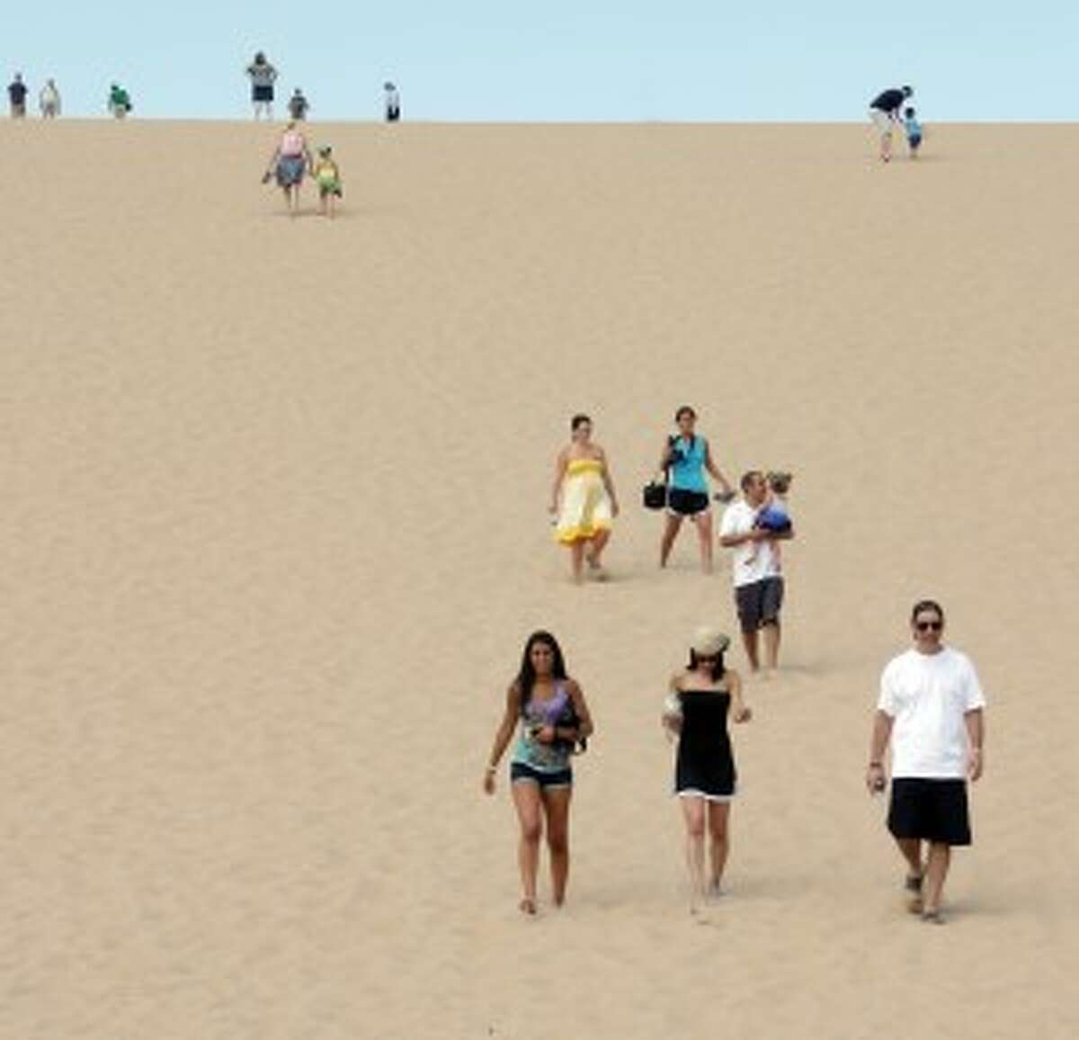 TOURISM: The Sleeping Bear Sand Dunes saw increased traffic, as did many of the surrounding cities and villages. Crystal Mountain Resort and Spa in Tompsonville, as well as Vacation Trailer Park in Benzonia reported increased occupancy over the summer. (Photo/Roland Halliday)