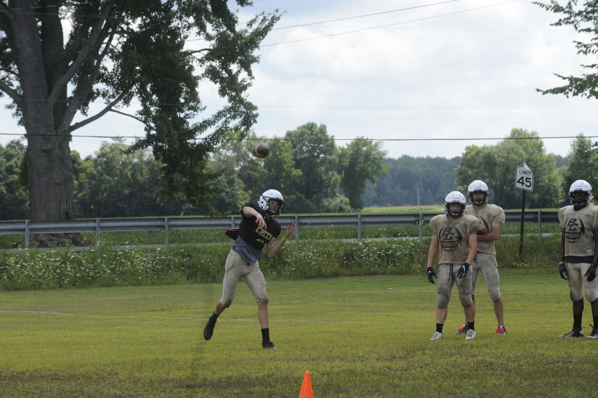 Friday's Bullock Creek football practice