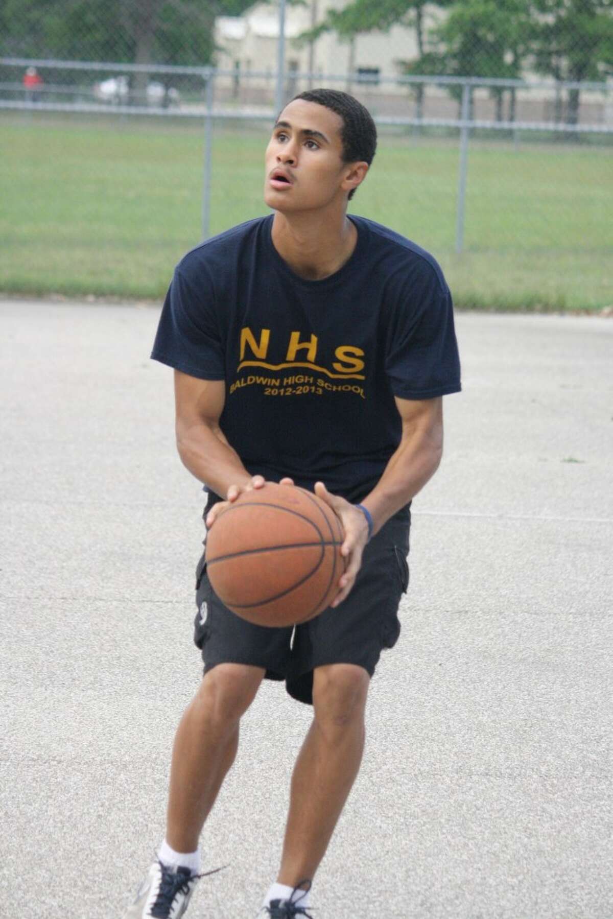 Chosen: Brandon Childress became the first player from Baldwin selected to participate in the fifth annual reaching higher showcase of Michigan's top high school basketball players. The camp returned to South Lyon High School beginning with the boys event this week.