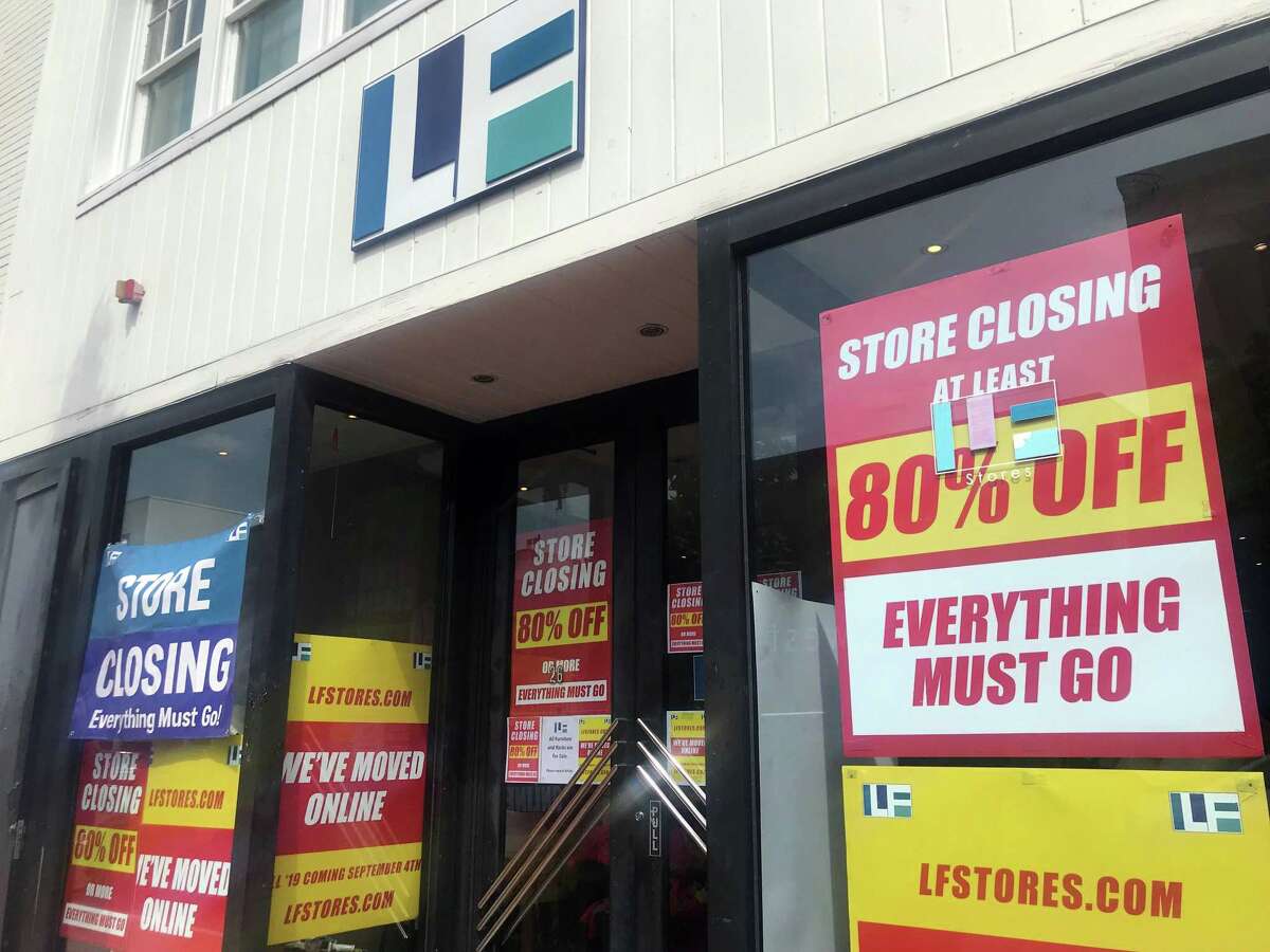 LF Store at 26 Main Street will close on Sept. 2. according to signs on the store's window. The business will continue to run through its digital retail site, lfstores.com. Taken Aug. 16, 2019 in Westport, CT.