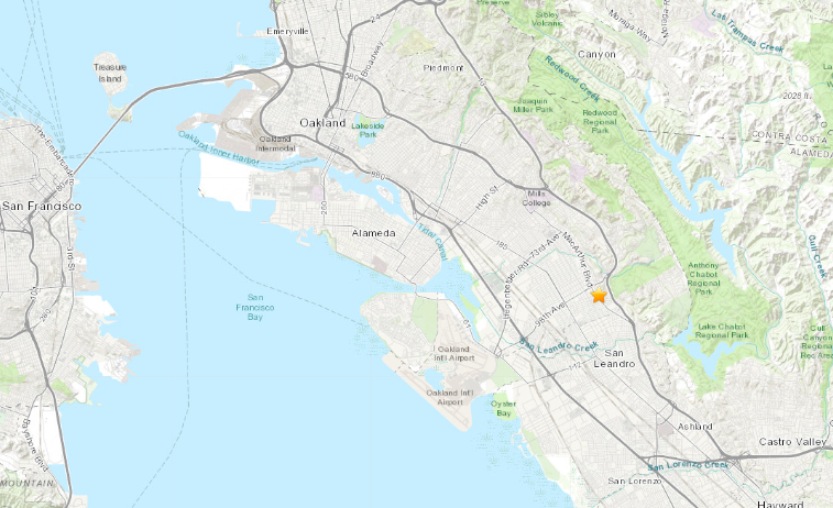 Earthquake near me san leandro