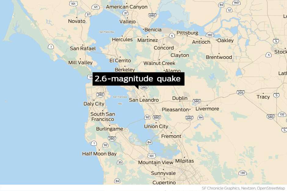 Small quake strikes just north of San Leandro