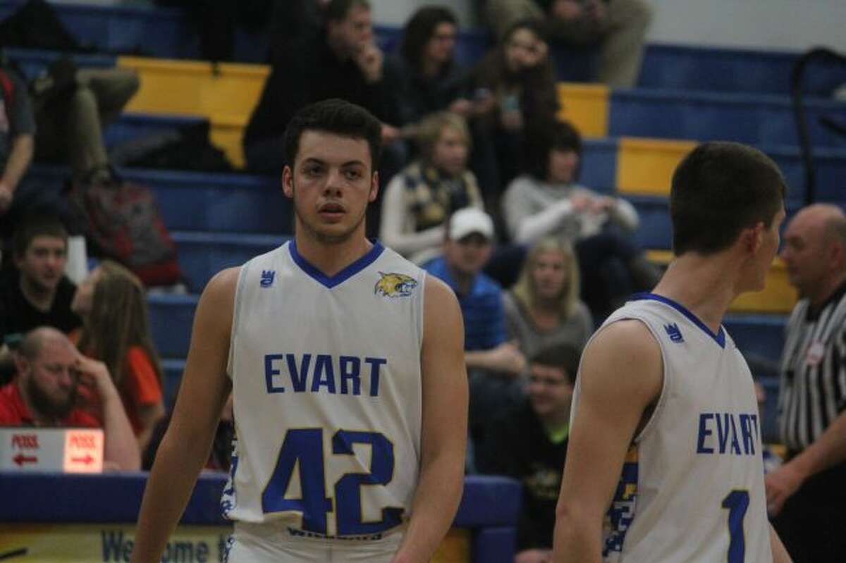 Nick Sylvester (42) had a strong senior season for Evart/