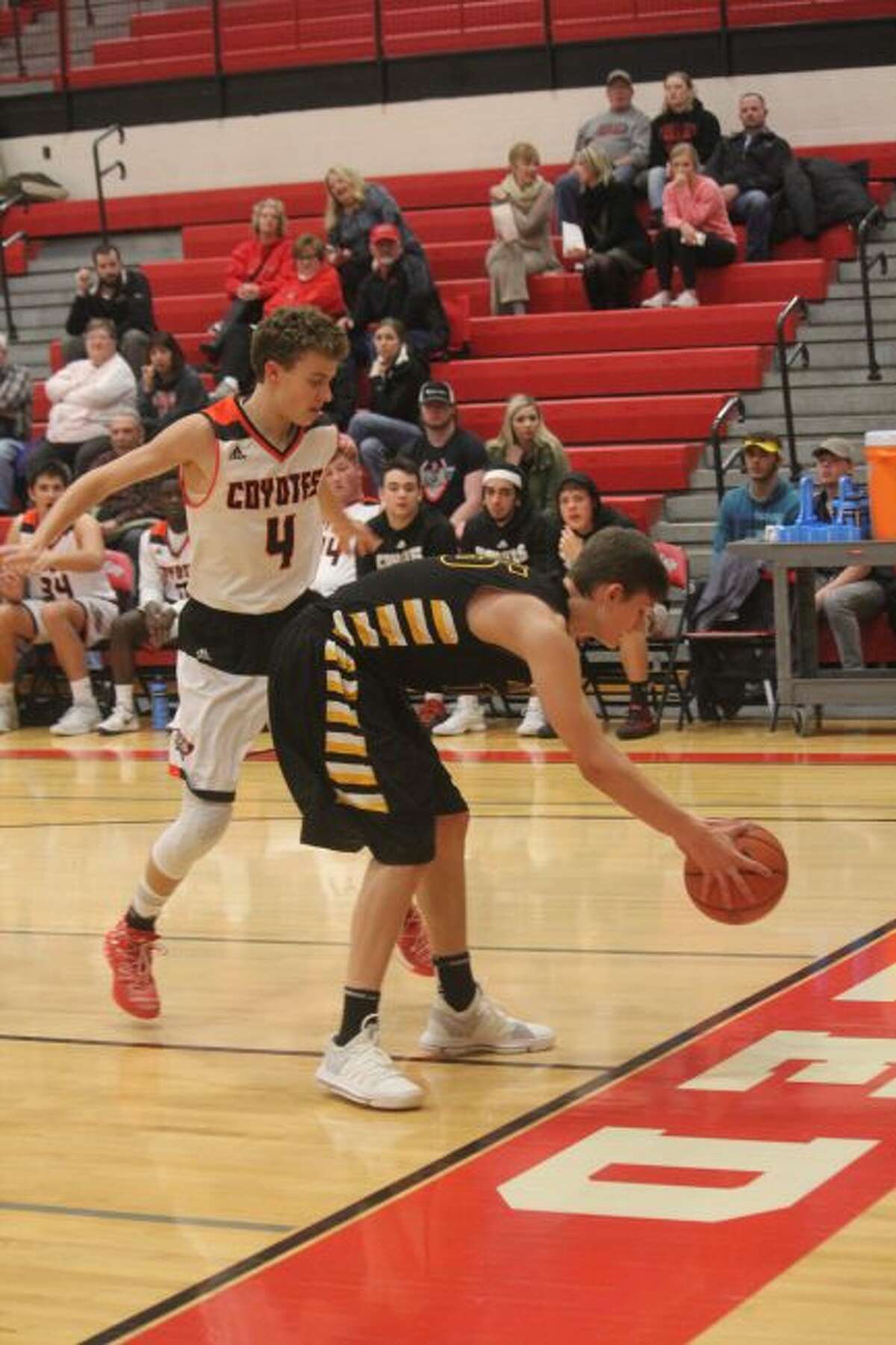 Brandon Wirth is on the defense for Reed City.