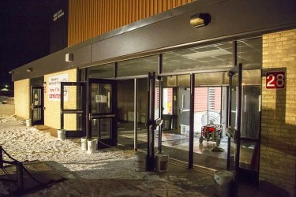 CLEAN-UP: Reed City High School had a small custodial closet fire on New Year's Eve. Much of the smoke damage has been cleared and school will start on time for students. (Herald Review photo/Justin McKee)