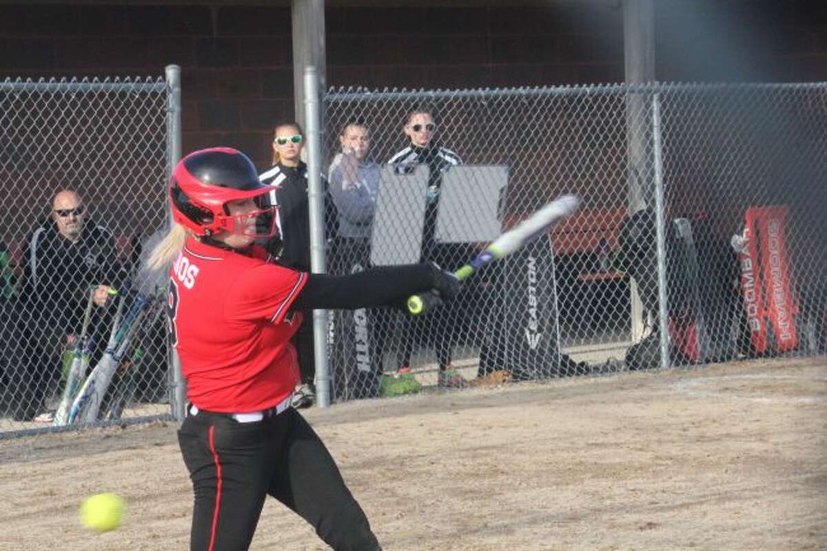 Cassie Enos fouls one off.
