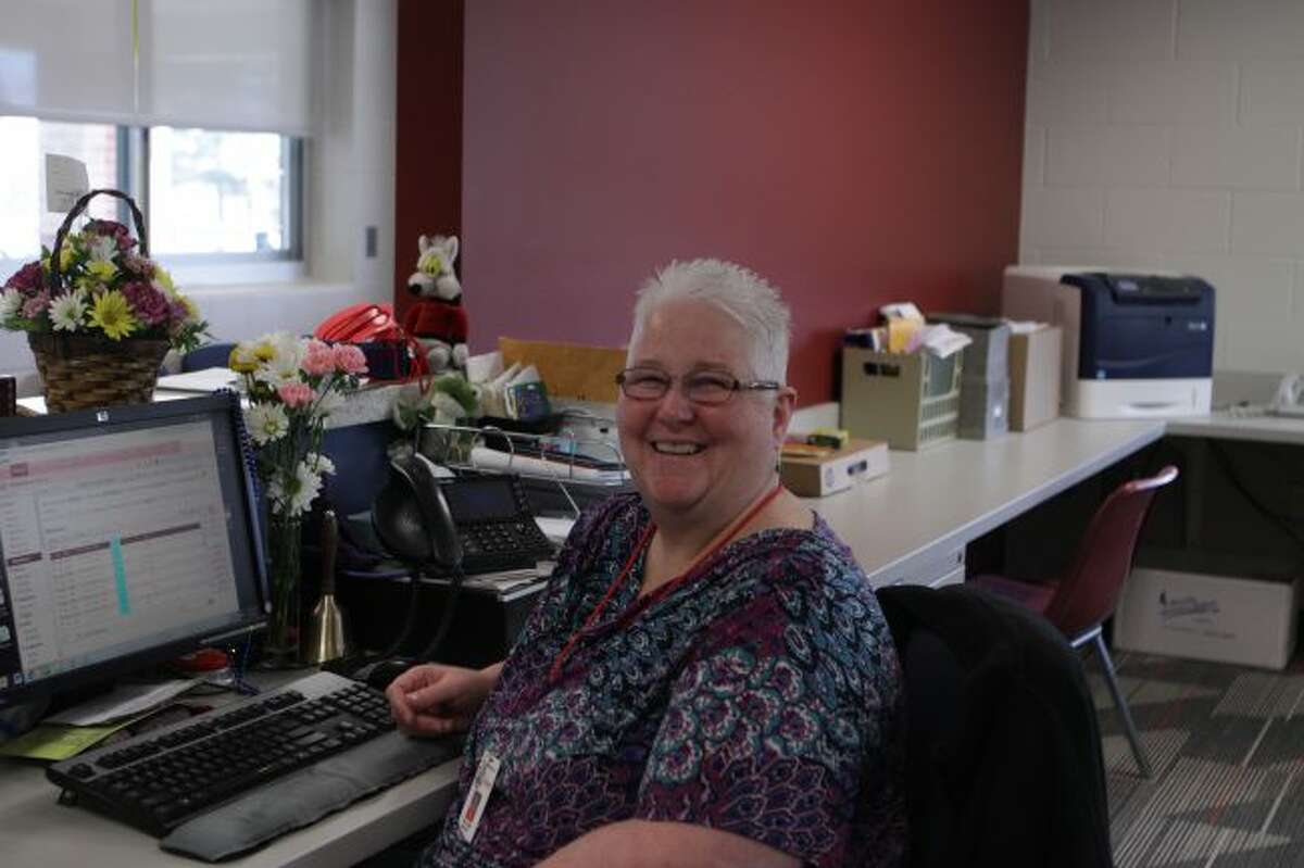 G.T. Norman Elementary Secretary Angela Cornell was recently honored with the Outstanding Person in Education award for the school's district, 15B. (Herald Review photo/Meghan Gunther-Haas)