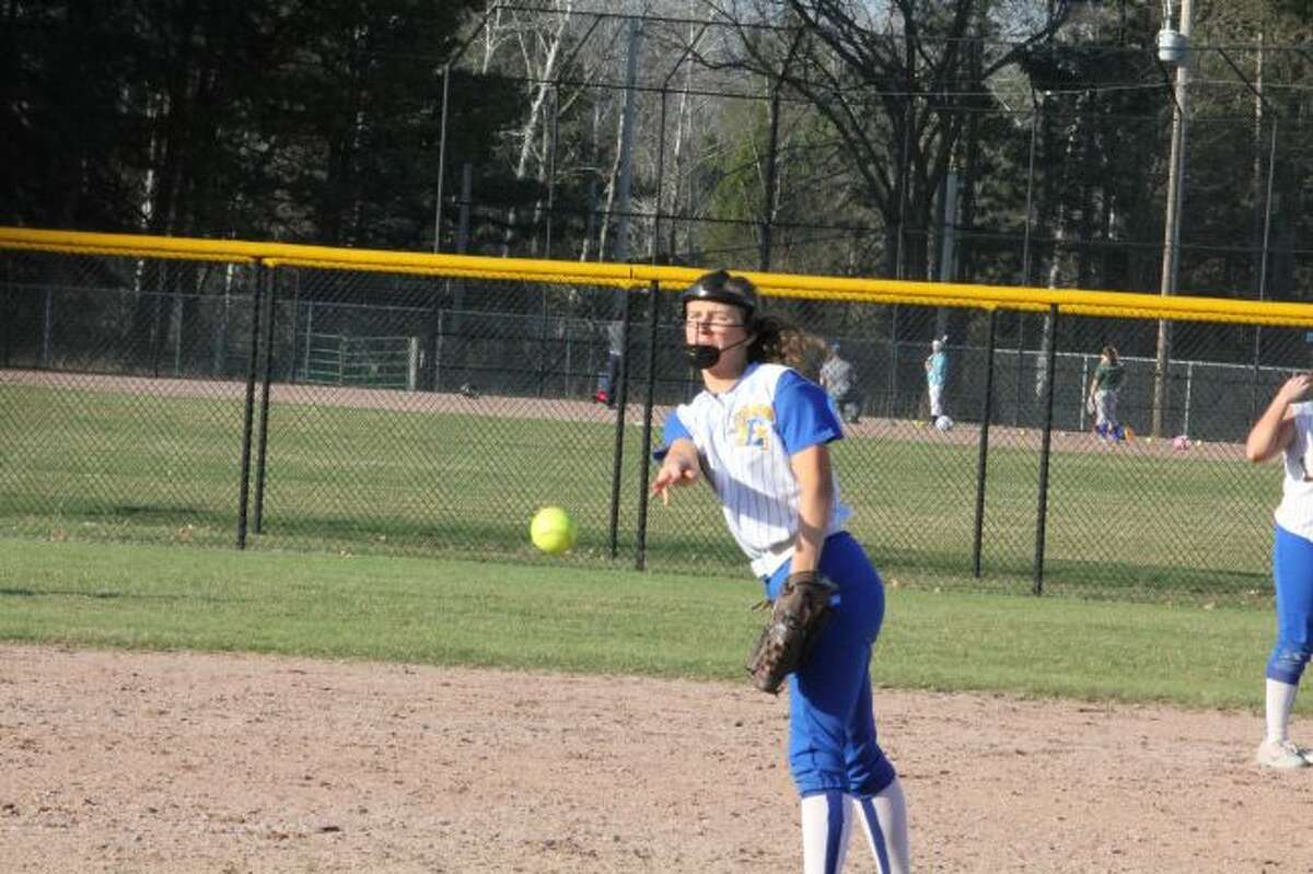 Ashley Burhans delivers a pitch to the plate.