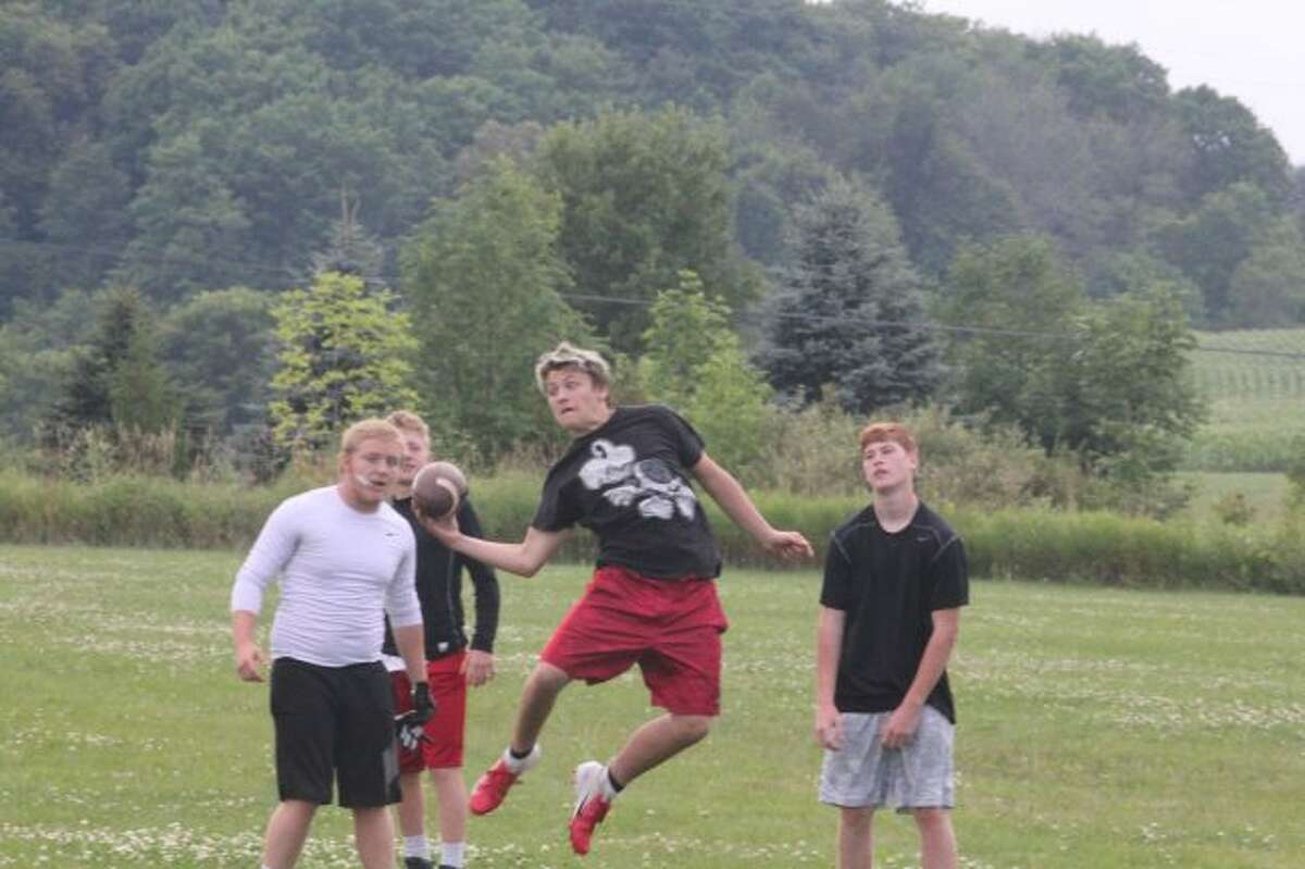 Reed City players get ready for practice.
