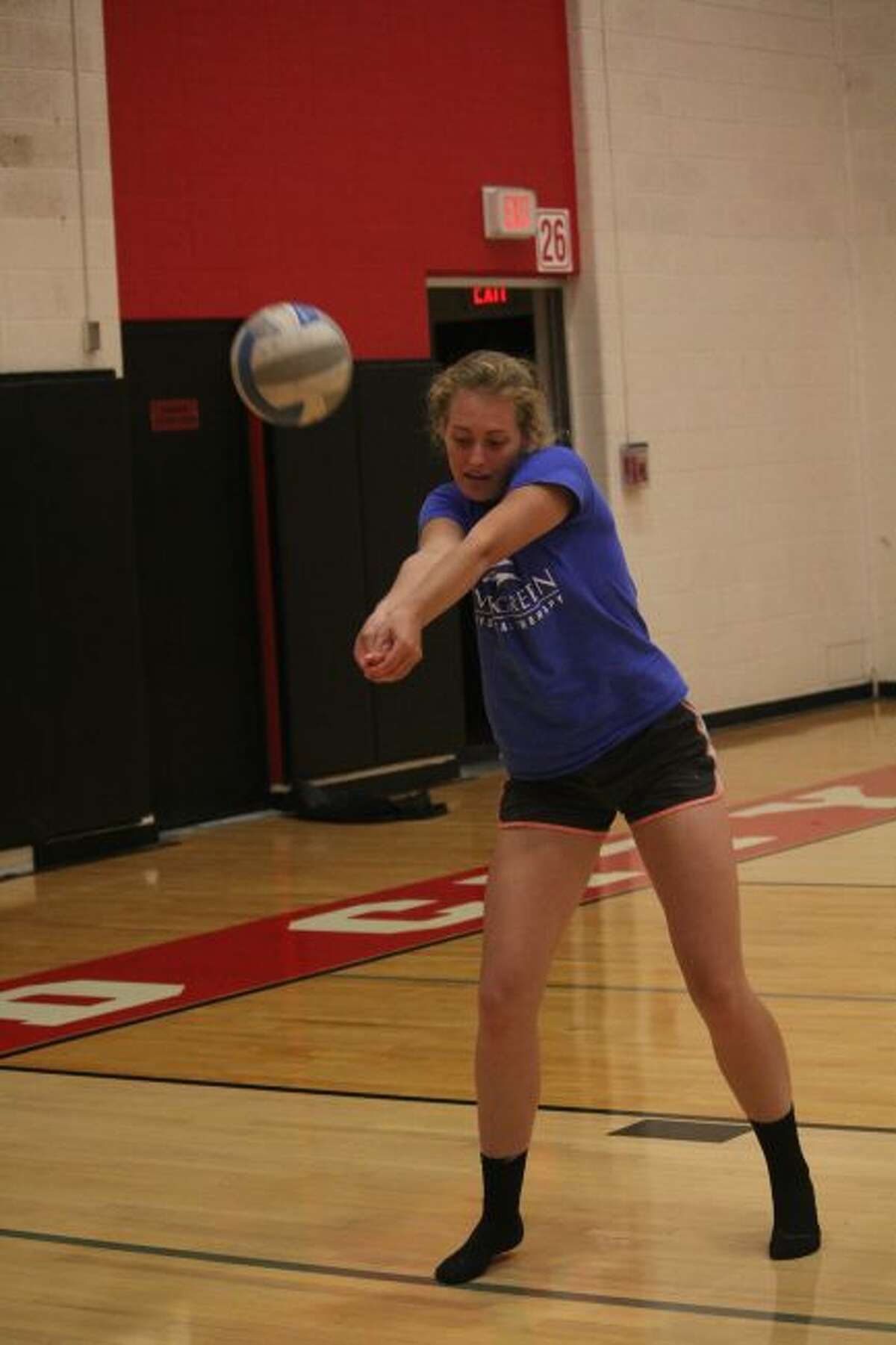 Alison Duddles works on her passing.