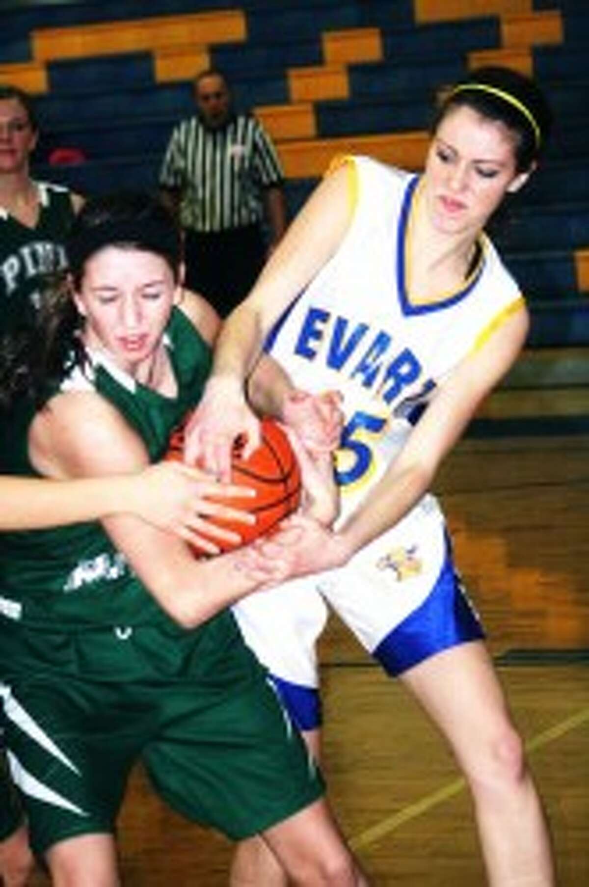 TOP TEAM: Mara VanOrder (right) tries to get control of the ball against an opponent. (File photo)