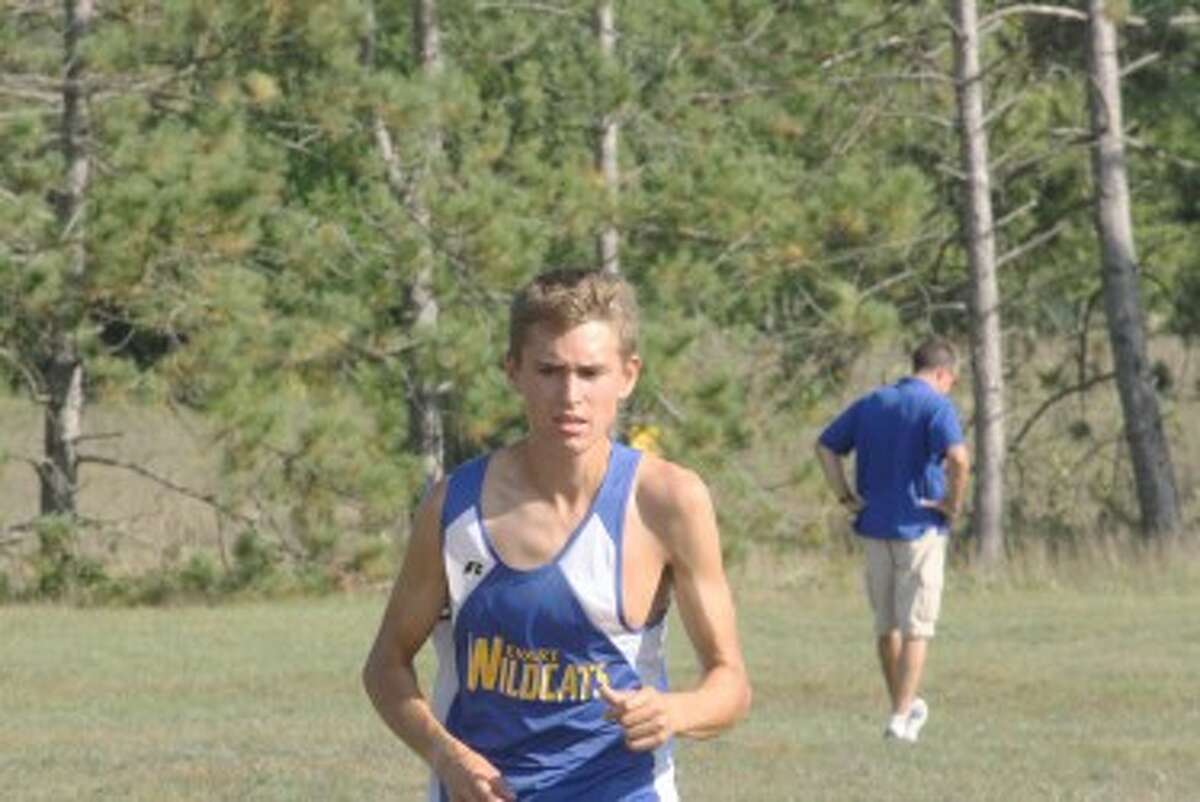 ON THE RUN: Max Hodges is in his junior season for Evart track. (Field photo)