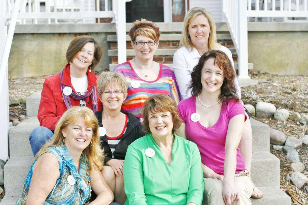 MOMS UPLIFTING MOMS: With the support of seven women, WISE is launching its MUM campaign this month. Pictured are (clockwise): Joni Thompson, Kelly Samuels, Brenda Connell, Lynne Scheible, Suzie Williams, Bea Cooper and Lori Suppes. (Pioneer photo/Whitney Gronski-Buffa)