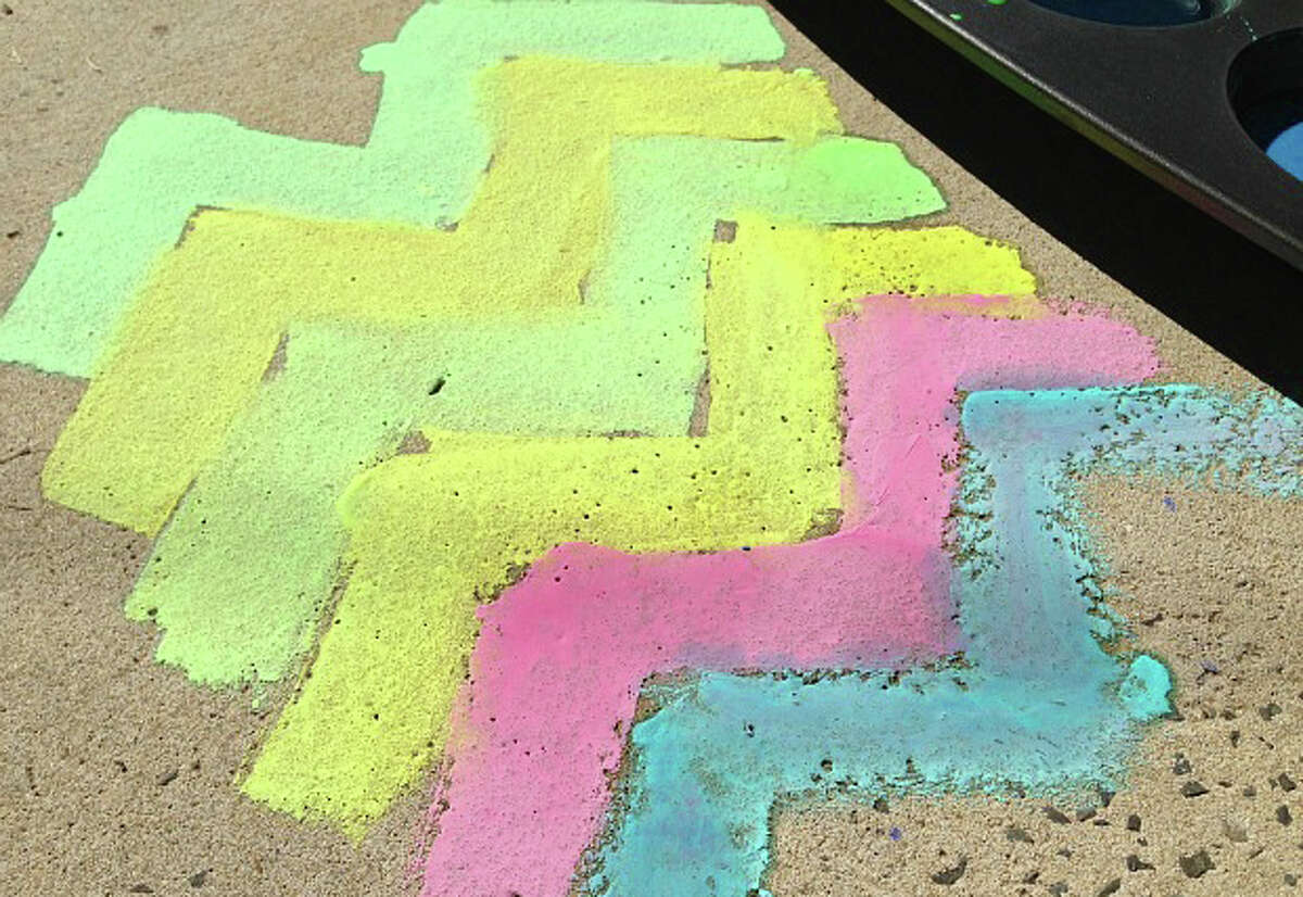 As an artform: Sidewalk chalk offers a colorful, fun way for art expression, without permanently damaging a medium. (Courtesy photo)