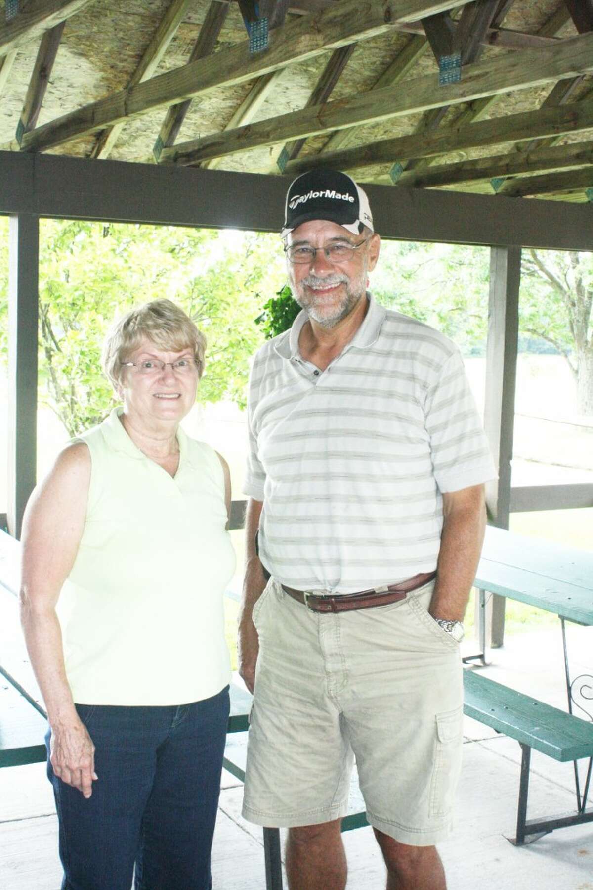 Couples: Kathy Gondick and Chuck Muir are partners in the Reed City Couples League at Spring Valley. (Herald Review photo/John Raffel)