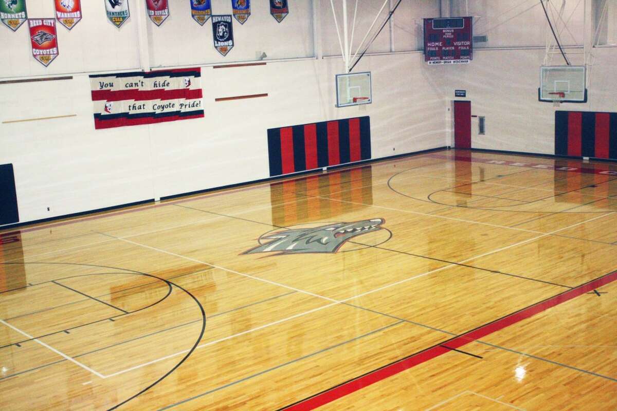 NEW SURface: Reed City High School has a new gym floor, which was recently finished. (Herald Review/John Raffel)