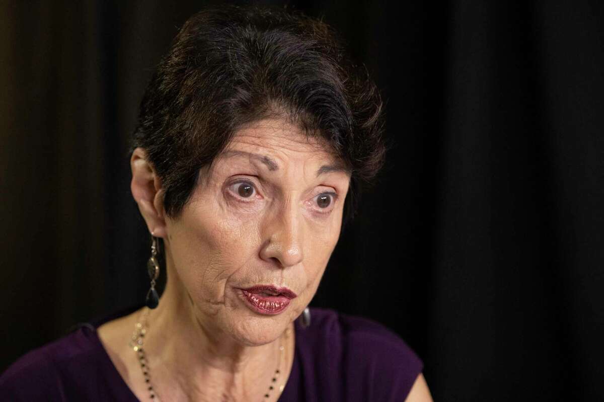 In this June 19, 2019, photo, Diane Foley, mother of journalist James Foley, who was killed by the Islamic State terrorist group in a graphic video released online, speaks to the Associated Press during an interview in Washington.