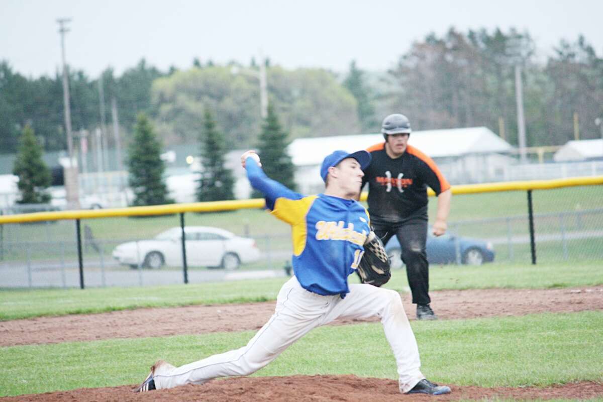 BASEBALL: Evart's Andrew Race has improved as the season has gone on. (John Raffel photo/Herald Review)