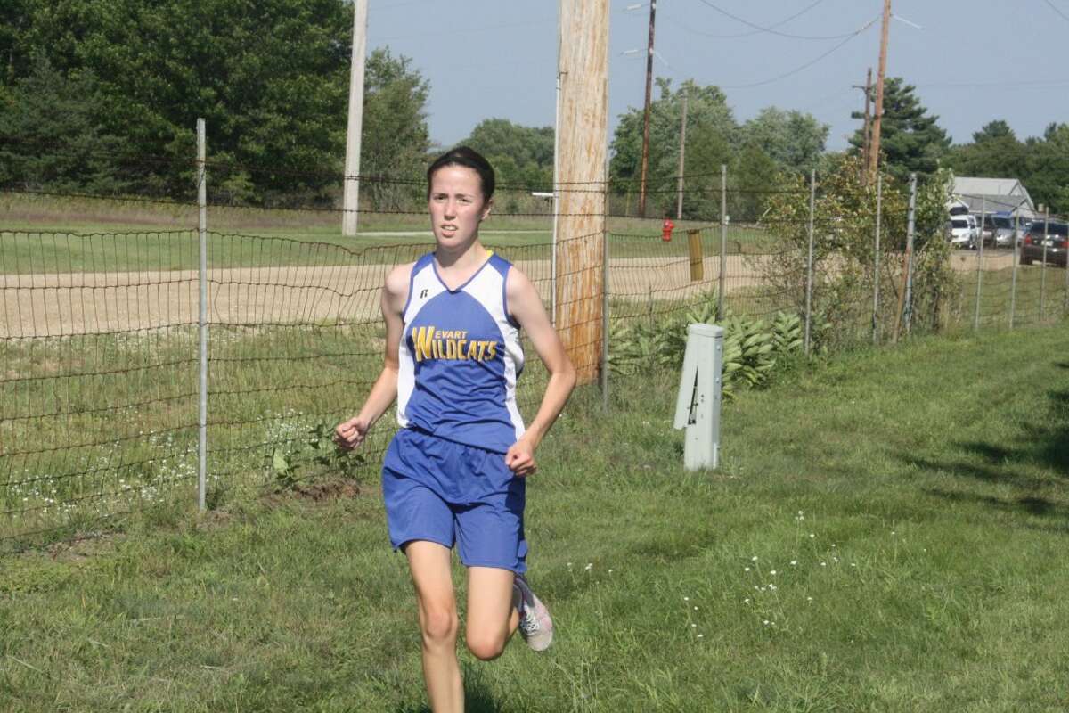 IN STRIDE: Grace Hamilton of Evart works on her pace.