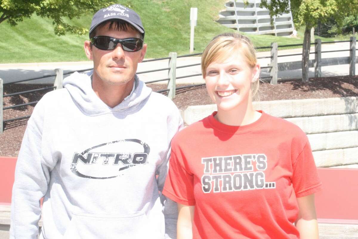 FATHER-DAUGHTER TEAM: Lee A. Cooley and his daughter, Brittney, of Paris, have fished together this season in the Castaways Bass Fishing Club. (Herald Review photo/John Raffel)