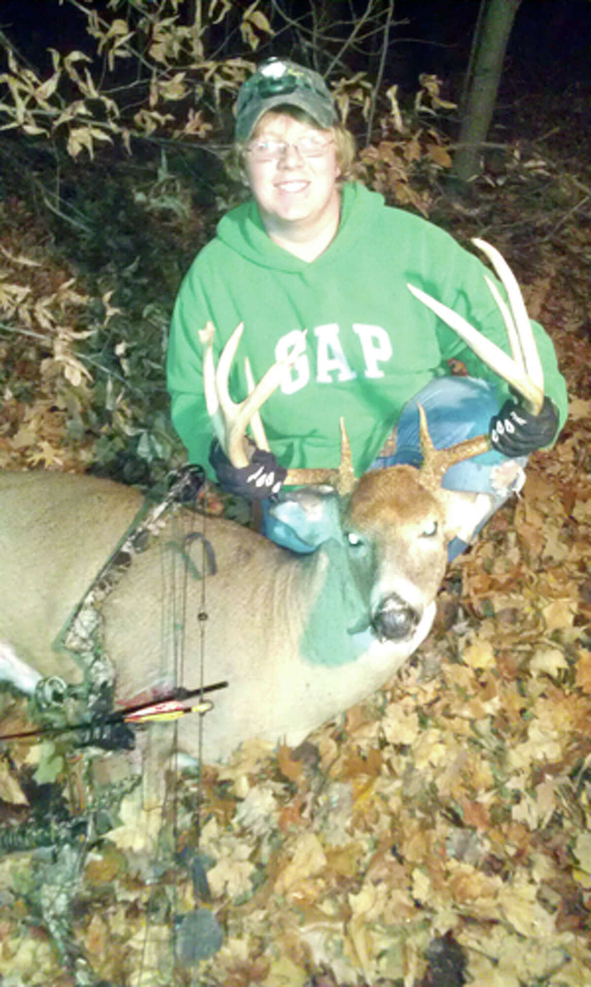 TROPHY BUCK: Kalub Robinson of Chase shot this 9-point buck with his bow recently. (Courtesy photo)