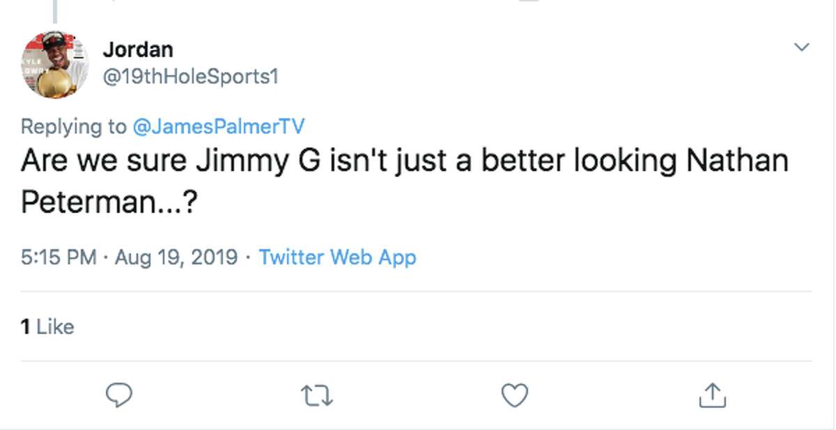 Fans react to Jimmy Garoppolo's 2019 preseason debut.
